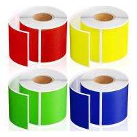 Colored Barcode Label Roll, Blue, red, yellow colors
