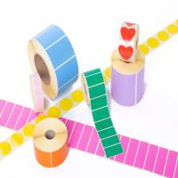 Colored Direct Thermal Labels, Rectangular shape