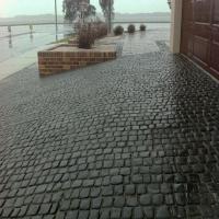 Concrete Black Cobbles Image