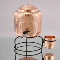 Indian Art Pure Copper Matka Drinking Water Storage