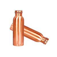 Buy Screw Cap Plain Polished Copper Water Bottle Online