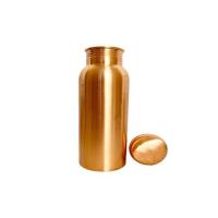 Buy Screw Cap Plain Polished Copper Water Bottle Online