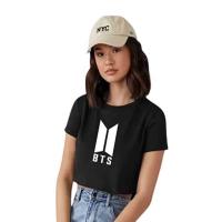 Branded Crop Top Embroidery Design Stylish Casual Tops