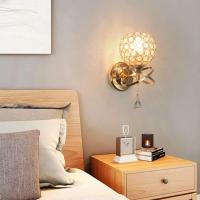Crystal Block Led Wall Lamp, Finish, For Bedroom