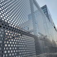 Curtain Wall SS Perforated Sheet, Brushed finish