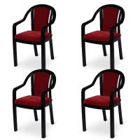 Cushioned Plastic Chair, Heavy-duty armrest, modern