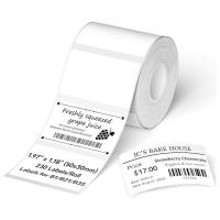 Custom Logo Barcode Label Roll, Matte paper type Image