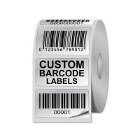 Custom Logo Barcode Roll, Black on white color