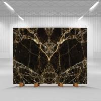 Dark Emperador Marble, Painted with crackled veins