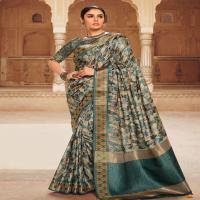 Digital Print Silk Saree
