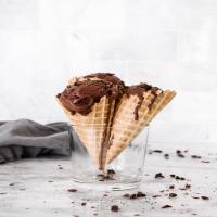 Double Chocolate Ice Cream Cone, Dark and fudgey