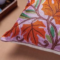 Embroidered Crewel Silk Fabric