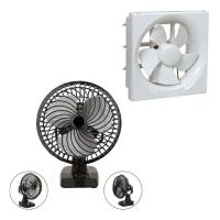 Exhaust Table Fan, Red metal small ac dc feature