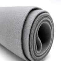 Felt Solid Grey Fabric, Plain weave, 1.37 mtrs