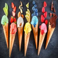 Flavored Ice Cream Cones, Chopped nuts or sprinkles
