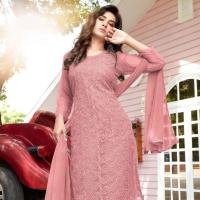 Fantastic Georgette Schiffli Fabric Fully Semi-Stitched