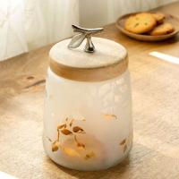 Glass Jar Twigy Frosted Lid, 1500 milliliters capacity
