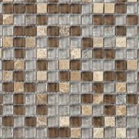 glass mosaic wall tiles, Clear reflective glass cuts Image