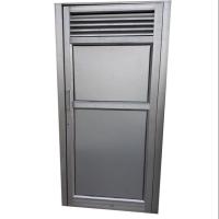 Glossy Aluminium Bathroom Door, Matte silver color
