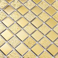 gold mosaic wall tiles, Luxurious metallic gold sheen