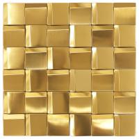 Gold Steel mosaic tiles, smooth types