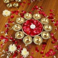 Golden Floating Diya