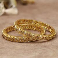 Golden Polki Bangles Image