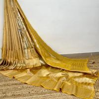 Golden Tissue Tussar Silk