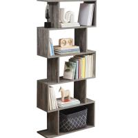 Grey Wood Bookshelf, Cabinet bases and 2 glass door