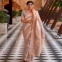 Handloom Zari Linen Saree