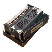Harmonium Triple Reed, NATURAL COLOR, Wooden Jaali