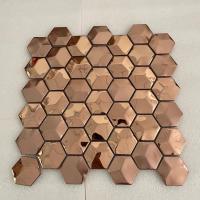 Hexagon metal mosaic tiles, shiny types, glossy Image