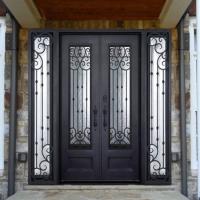 Iron Safety Door Grill, Decorative design, rectangular