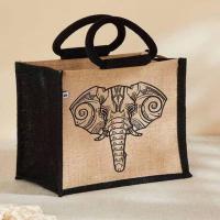 Jute Printed Lunch Bag