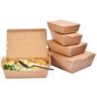 Kraft Cardboard Food Packaging Box, Natural brown