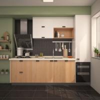 Laminate Wood Kitchen Cabinets, Moisture proof