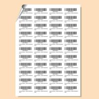laser printable barcode label, Matte white paper