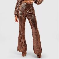 Leather Sequin Trousers