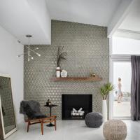 living room mosaic wall tiles, subtle texture Image