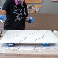 Marble Epoxy Resin, Small and large mixing cupe