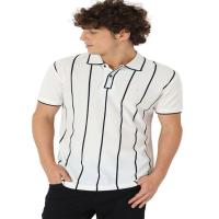 Men s Striped Polo T Shirt 