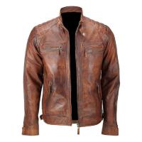 Mens Distressed Leather Jacket Image