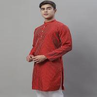 Mens Striped Cotton Kurta