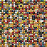 multi colored mosaic wall tiles, Vibrant mixed color palette