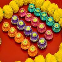 Multicolor Diya Candles