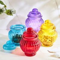 Multicolour Corsica Glass Lid Jar, 8l x 8w x 13h