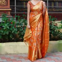 Orange Banarasi Sarees