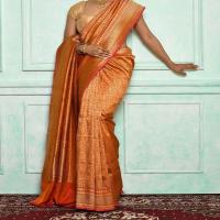Orange Banarasi Sarees