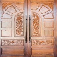 Peacock Wood Carving Door, Attractive colour