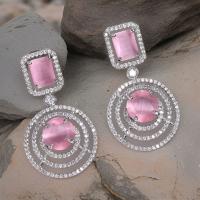 Pink Diamond Earrings